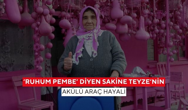Sakine Teyze’nin pembe tutkusu sosyal medyayı sallıyor... Akülü aracını pembeye boyamak için yardım bekliyor