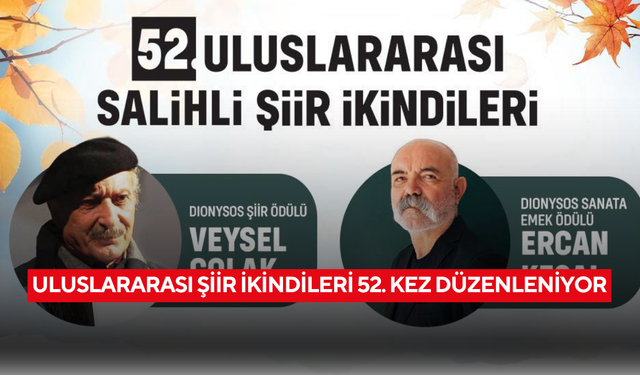 Uluslararası Şiir İkindileri 52. kez düzenleniyor