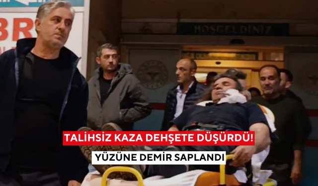Talihsiz kaza dehşete düşürdü! Yüzüne demir saplandı