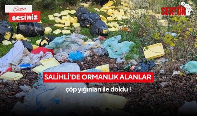 Salihli’de ormanlık alanlar çöp yığınları ile doldu !