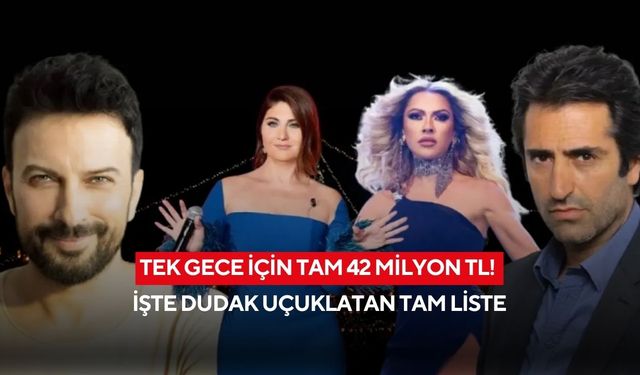 Bir gecede servet! Ünlülerin yılbaşı sahne ücretleri ortaya çıktı