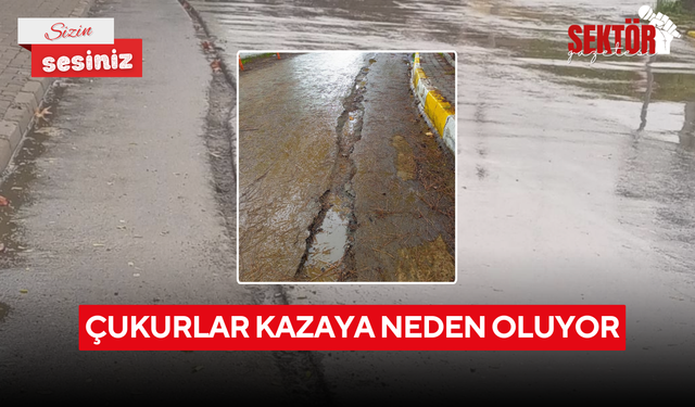 Kablo için açılan çukurlar kazaya neden oluyor