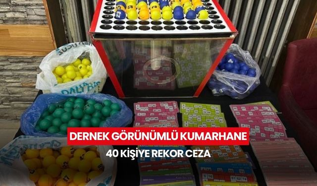 Dernek görünümlü kumarhaneye şok baskın... 40 kişiye rekor ceza