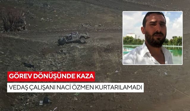Görev dönüşü faciaya döndü! VEDAŞ aracı uçuruma yuvarlandı... Personel hayatını kaybetti