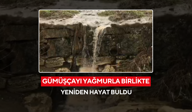 Gümüşçayı yağmurla birlikte yeniden hayat buldu