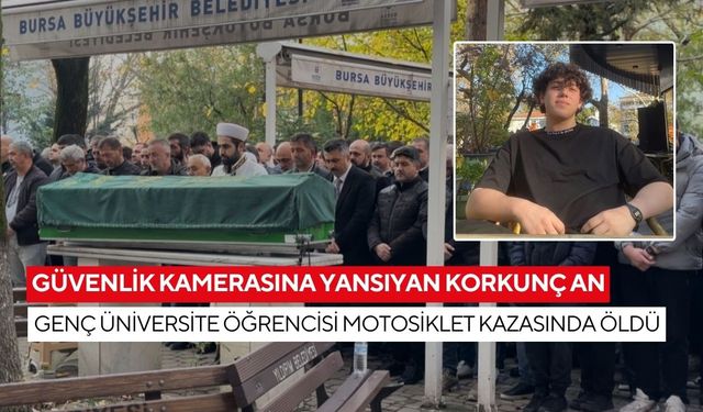 Güvenlik kamerasına yansıyan korkunç an: Genç üniversite öğrencisi motosiklet kazasında öldü