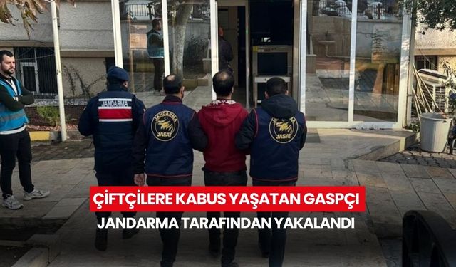 Manisa'da çiftçilere kabus yaşatan gaspçı jandarma tarafından yakalandı