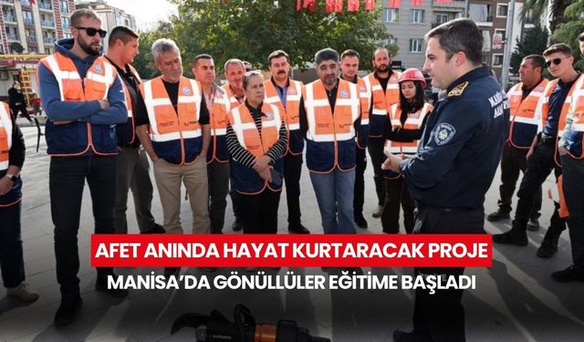 Manisa’da vatandaşlar afet ve acil durumlara hazırlanıyor... Mahalle afet gönüllüleri eğitimi başladı