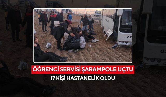 Öğrencilerle dolu midibüs şarampole yuvarlandı... 17 Kişi Hastanelik Oldu