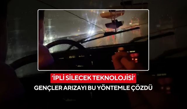 Silecek arızalandı, insan gücü devreye girdi! Gençlerin pratik çözümü viral oldu...