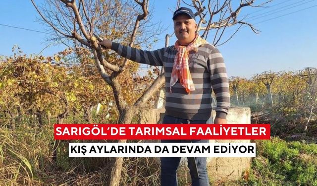 Sarıgöl’de tarımsal faaliyetler kış aylarında da devam ediyor