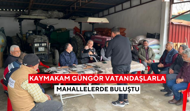 Kaymakam Güngör vatandaşlarla mahallelerde buluştu