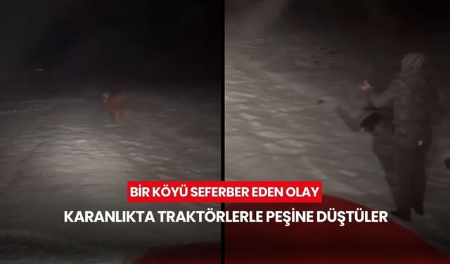 Bir köyü seferber eden olay: Karanlıkta traktörlerle peşine düştüler