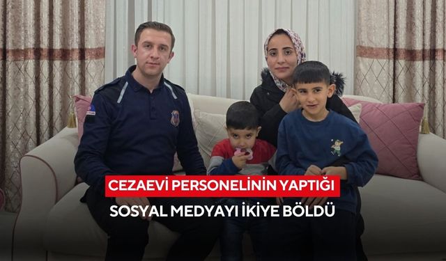 Cezaevi personelinin paylaştığı fotoğraf sosyal medyayı ikiye böldü