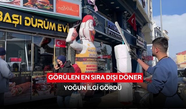 Döner ustasından yaratıcı fikir: Kardan döner sosyal medyada dikkat çekti