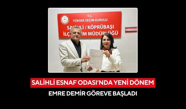 Salihli Esnaf Odası’nda yeni dönem: Emre Demir göreve başladı