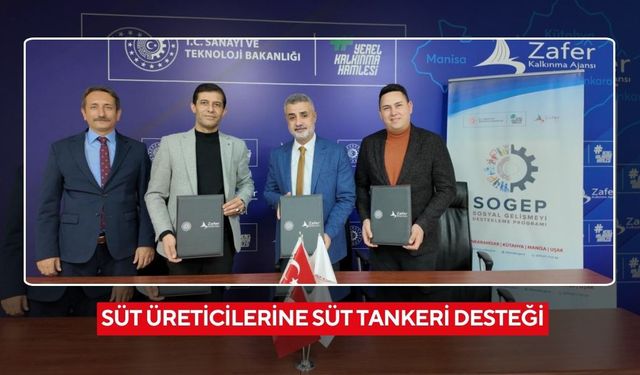 Manisalı süt üreticilerine süt tankeri desteği
