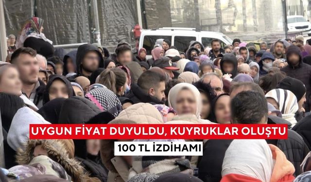 Soğuk dinlemediler! Ucuz ürün için saatlerce beklediler...