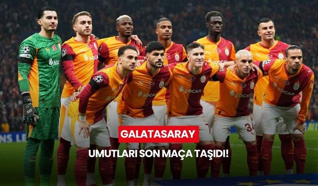 Galatasaray umutlarını son maça taşıdı