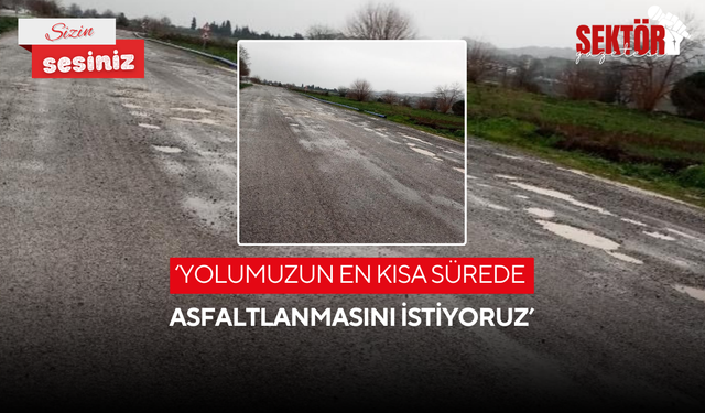 ‘Yolumuzun en kısa sürede asfaltlanmasını istiyoruz’