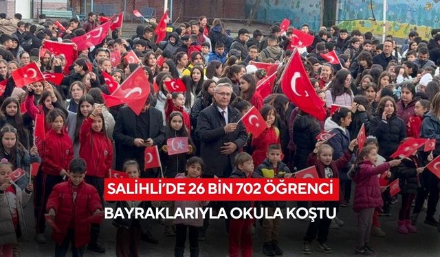 Sarıgöl’de İstiklal Marşı coşkusu, ilçe birincisi Manisa’yı temsil edecek