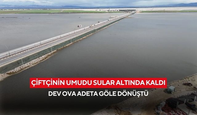 Çiftçinin umudu sular altında kaldı: Dev ova adeta göle dönüştü