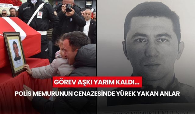 Görev aşkı yarım kaldı... Polis memurunun cenazesinde yürek yakan anlar