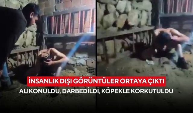 İnsanlık dışı görüntüler ortaya çıktı: Alıkonuldu, darbedildi, köpekle korkutuldu