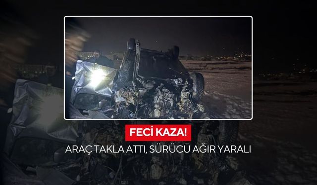 Kontrolden çıkan araç hurdaya döndü! Sürücü yaşam mücadelesi veriyor...