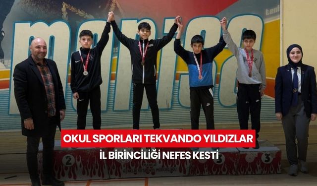 Okul sporları tekvando yıldızlar il birinciliği nefes kesti