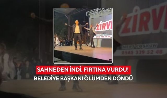 Sahneden indi, fırtına vurdu! Belediye başkanı ölümden döndü...
