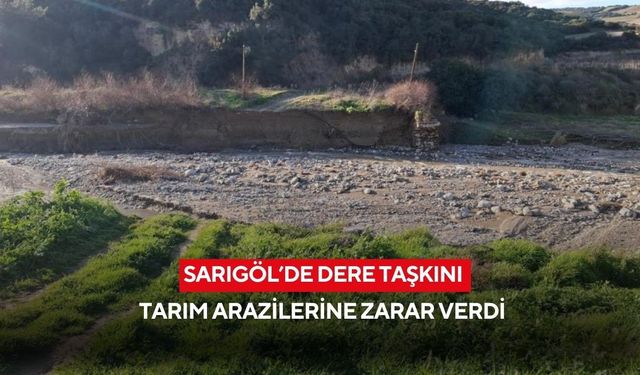 Sarıgöl’de dere taşkını tarım arazilerine zarar verdi