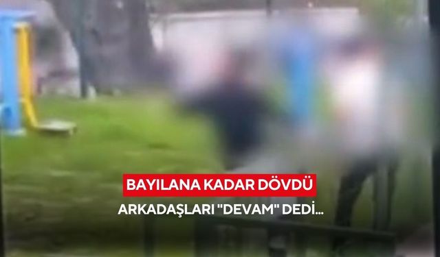 Sosyal medyaya düştü! Bayılana kadar dövdü, arkadaşları "devam" dedi...