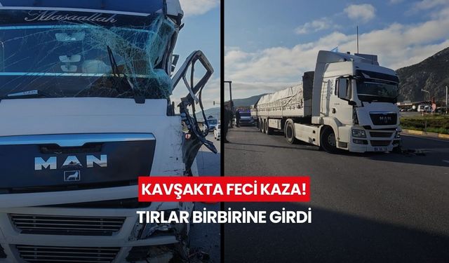 Tırlar çarpıştı! Manisa'da can pazarı: 1 sürücü yaralı