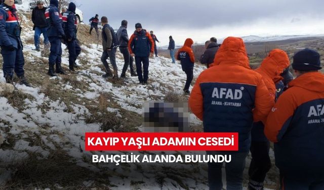 Kayıp yaşlı adamın cesedi bahçelik alanda bulundu