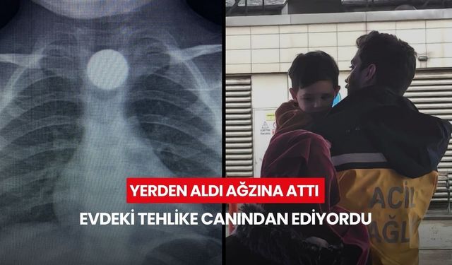 Yerden aldı ağzına attı, evdeki tehlike canından ediyordu