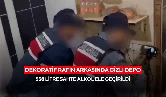 Akılalmaz tuzak! Tekel bayisinde rafın arkasından 558 litre sahte içki çıktı...