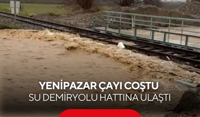 Salihli’de Yenipazar Çayı taştı: Sağanak demiryolu hattını tehdit ediyor