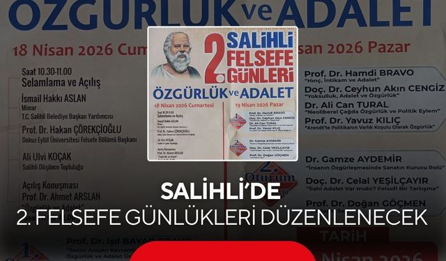 Salihli’de 2. Felsefe Günlükleri düzenlenecek