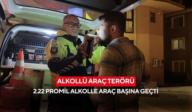 Gece yarısı tehlike yarattı... Alkollü sürücü 2.22 promil alkollü yakalandı, ehliyeti 6 ay alındı...