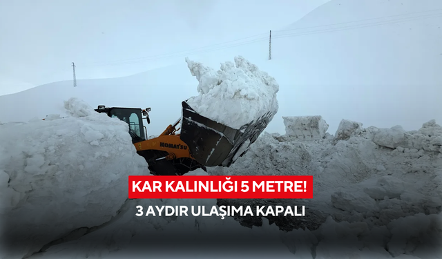 Kar kalınlığı 5 metre! 3 aydır ulaşıma kapalı