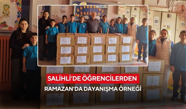 Salihli’de öğrencilerden Ramazan’da dayanışma örneği: İhtiyaç sahiplerine koliler ulaştı