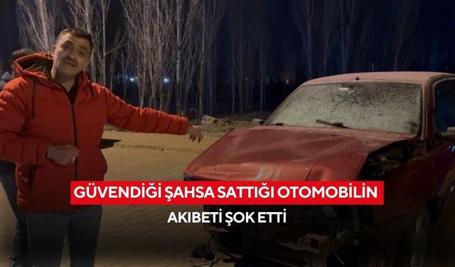 Satışını yaptığı arabayı kazalı halde otoparkta görünce şoka uğradı
