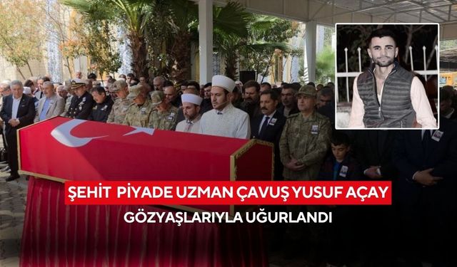Şehit Yusuf Açay, gözyaşları arasında toprağa verildi