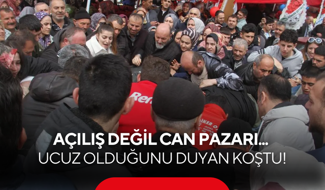 Açılış değil can pazarı... Ucuz olduğunu duyan koştu!