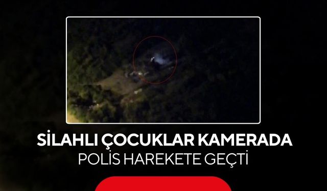 Korkutan görüntüler! Çocuklar boş arsada silahla atış yaptı...