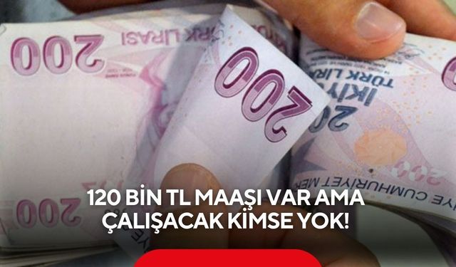 120 bin TL maaşı var ama çalışacak kimse yok!