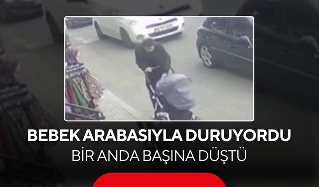 Bebek arabasıyla beklerken, kopan boru adamın kafasında parçalandı...