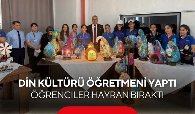 Din kültürü öğretmeni yaptı, öğrenciler hayran bıraktı...