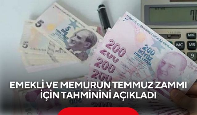 Emekli ve memurun Temmuz zammı için tahminini açıkladı
